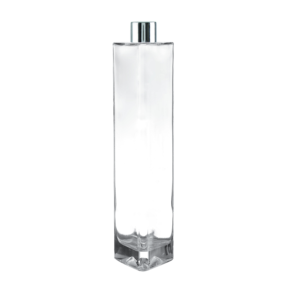 100ml 250ml 500ml 750ml 1000ml Luxury Unique Engraved Flat Clear Glass Whiskey Wine Rum Bottle WIth Spray