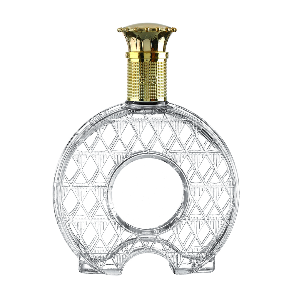 750ml Clear Red Wine champagne brandy XO bottle