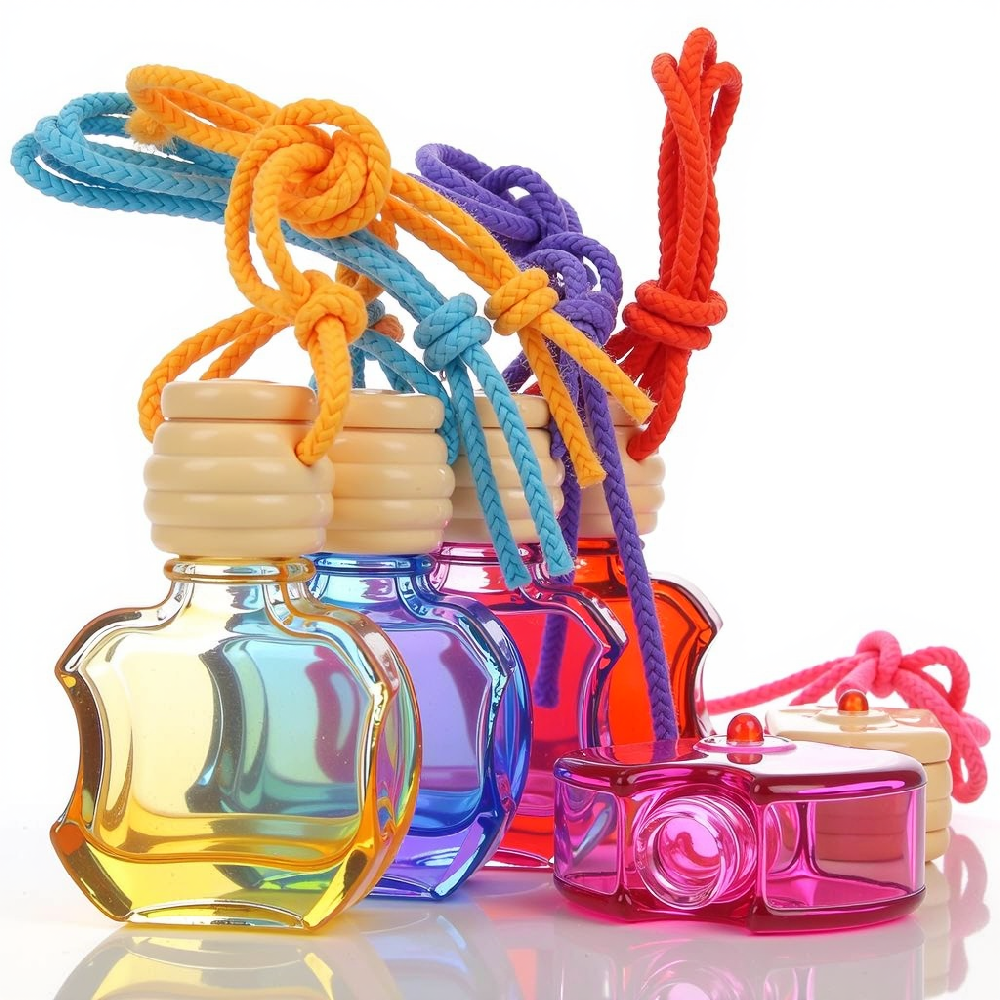 Apple Transparent Empty Mini Hanging Car 10ml / 15ml / 20ml Diffuser Bottle